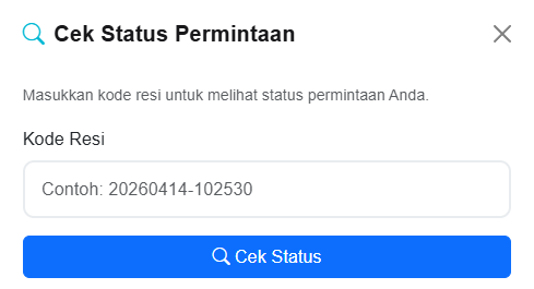 Menu Cek Status