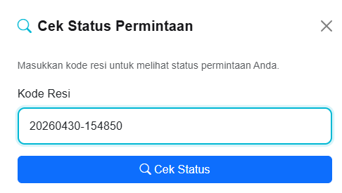 Input Kode Resi